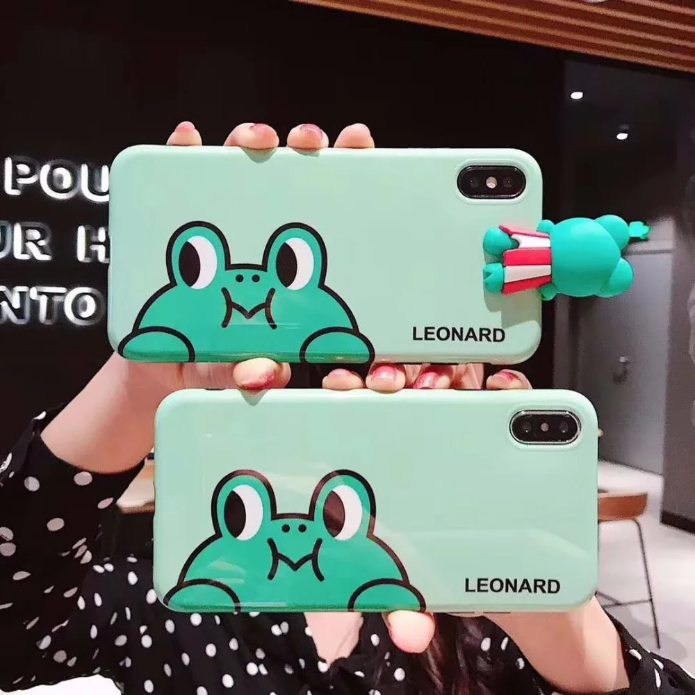 Cute cartoon stereo frog for vivo x9 plus x9splus x20 glitter face x20plus x21i y23 Symphony y85 phone case back cover |