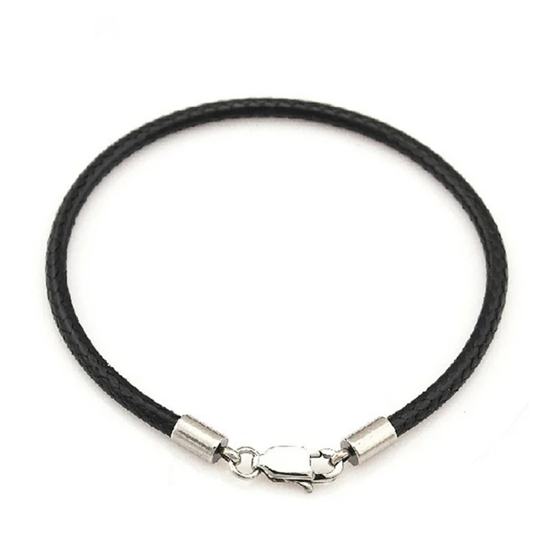 Fashion Classic Rope Leather Black Bracelet Red Thread Line Jewelry String For Women Men Lobster Bracelets SL501 | Украшения и