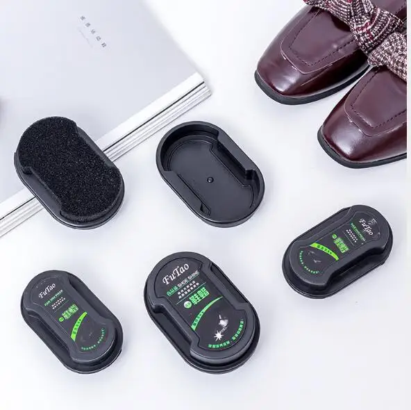 1 шт. Многофункциональная двусторонняя щетка для обуви без цвета с мягкой салфеткой из кожи для ухода и полировки обуви.