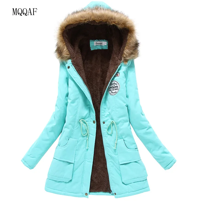 Warm Parkas Women Coat Fashion Autumn Winter Jacket Fur Collar Long Parka Plus Size Hoodies Casual Cotton Outwear | Женская одежда
