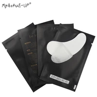 50 pairs black package gel eye patches for eyelash extension under eye pads eyelashes paper patches tips sticker makeup tools