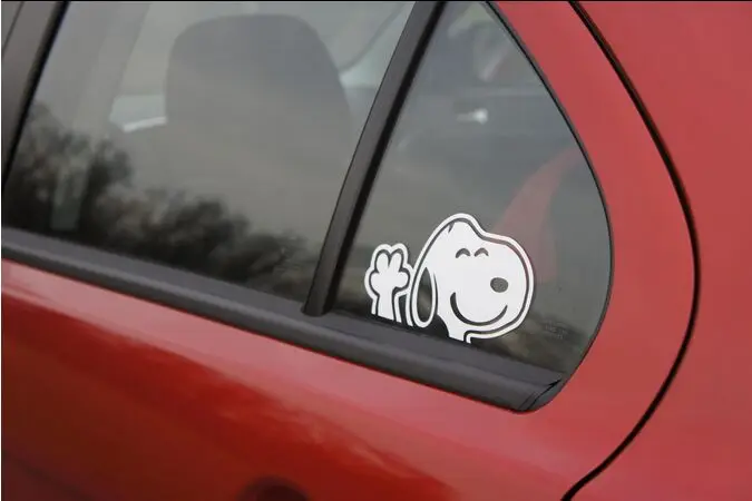 2 шт " snoopy наклейки для автомобиля черный/белый