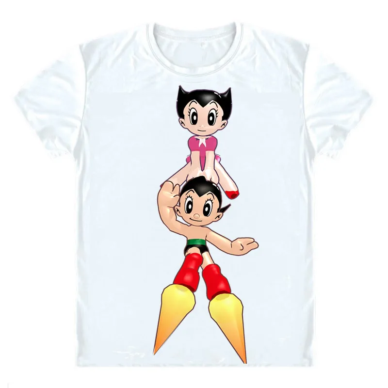 Футболки для мальчиков Astro рубашки с коротким рукавом аниме могучий Atom Tetsuwan Atomu