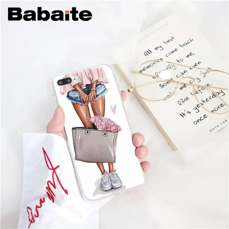 Babaite Модный мягкий чехол для телефона для девочек, для отдыха, шоппинга, для iPhone X, XS, MAX, 6, 6 S, 7, 7 plus, 8, 8 Plus, 5, 5S, XR, 10, 11, 11pro, 11promax