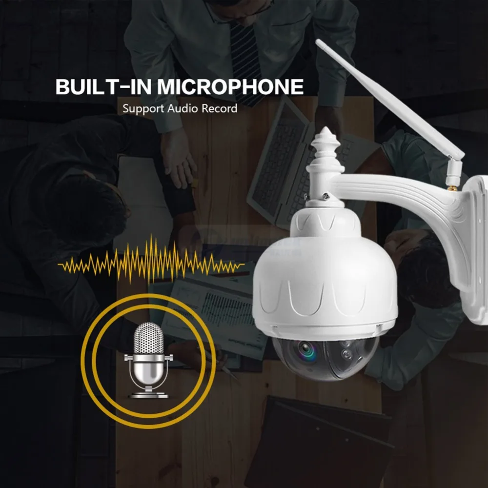 1080P 2MP PTZ Wi-Fi IP камера наружная аудио скорость купольная камера беспроводная 2,7-13,5 мм 5X зум объектив слот для sd-карты Wi-Fi CCTV Камера