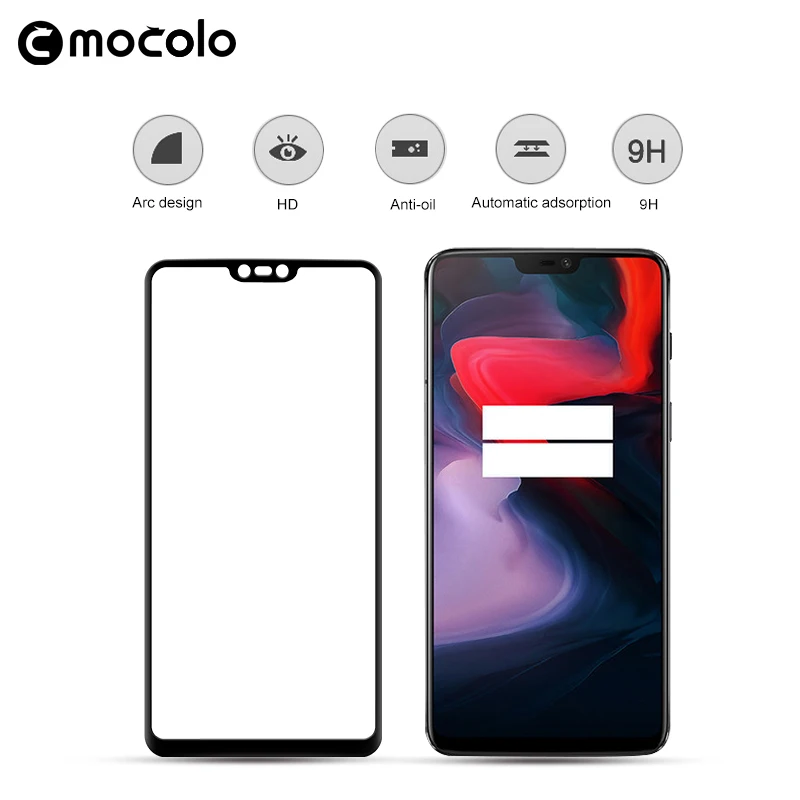 Mocolo 5D изогнутое полностью клеевое премиум стекло для OnePlus 6 полное покрытие