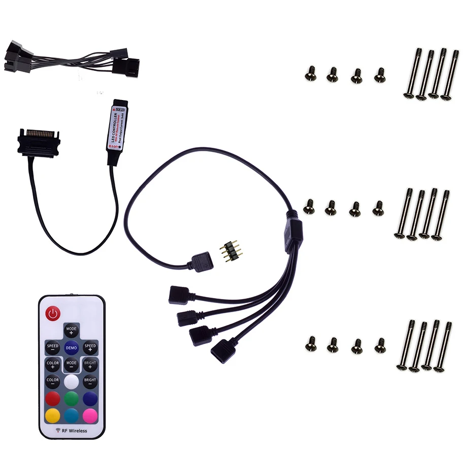 3 шт. упаковка с RGB разделительный провод. ID-COOLING DF-12025-RGB синхронизация RGB с материнскими платами Asus/MSI/Gigabyte, высокое статическое давление, ШИМ