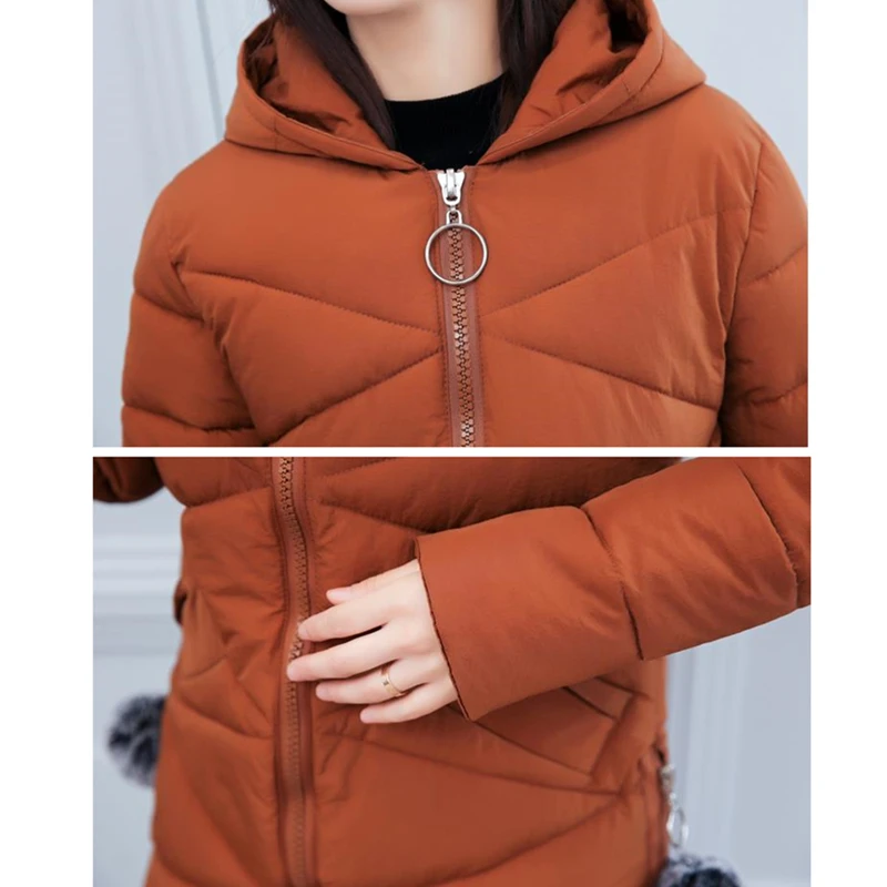 Женский пуховик пальто зимняя теплая куртка женское новое длинное черное с