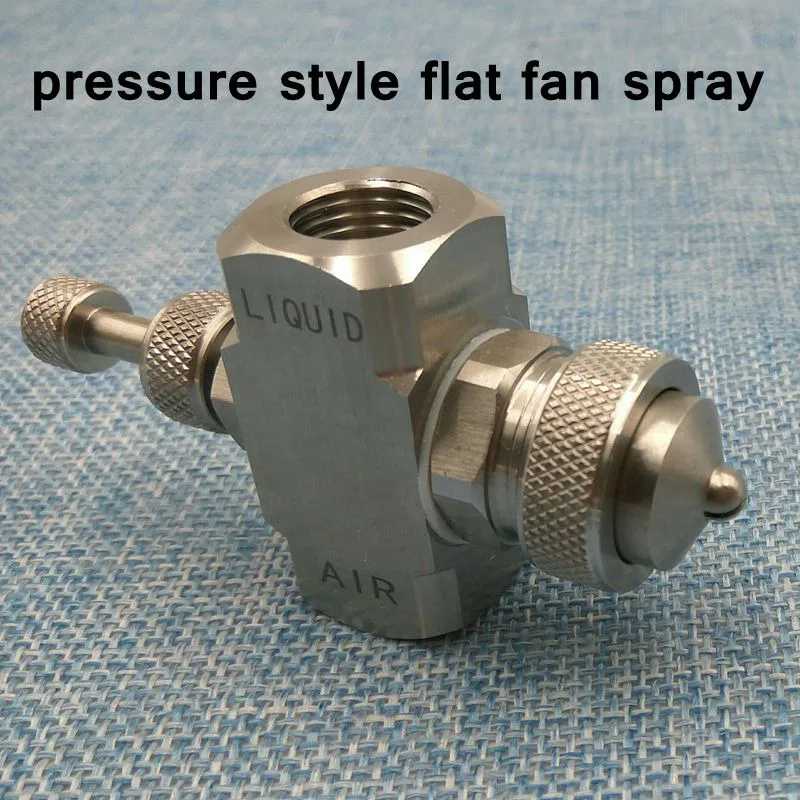 pressure flat fan Регулируемый воздушный мелкий туман сопло, вязкая жидкость Регулируемый распылитель воздуха, плоский вентилятор распыления струи, круглое распыление сопла - Цвет: pressure flat fan