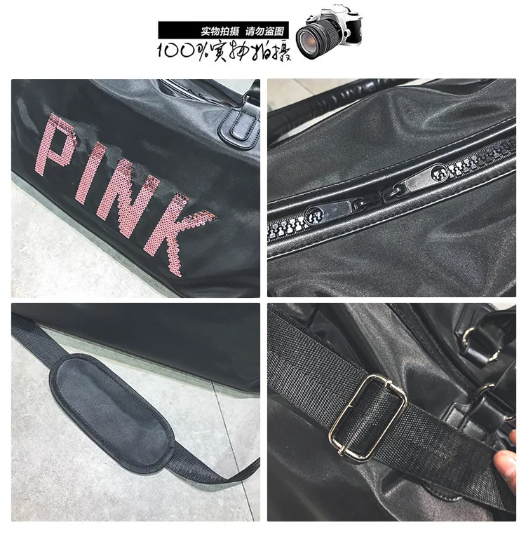 New Large Capacity red black Tote sports Bag Red Duffle Bag gym Bag Weekend Print Handbags for Women