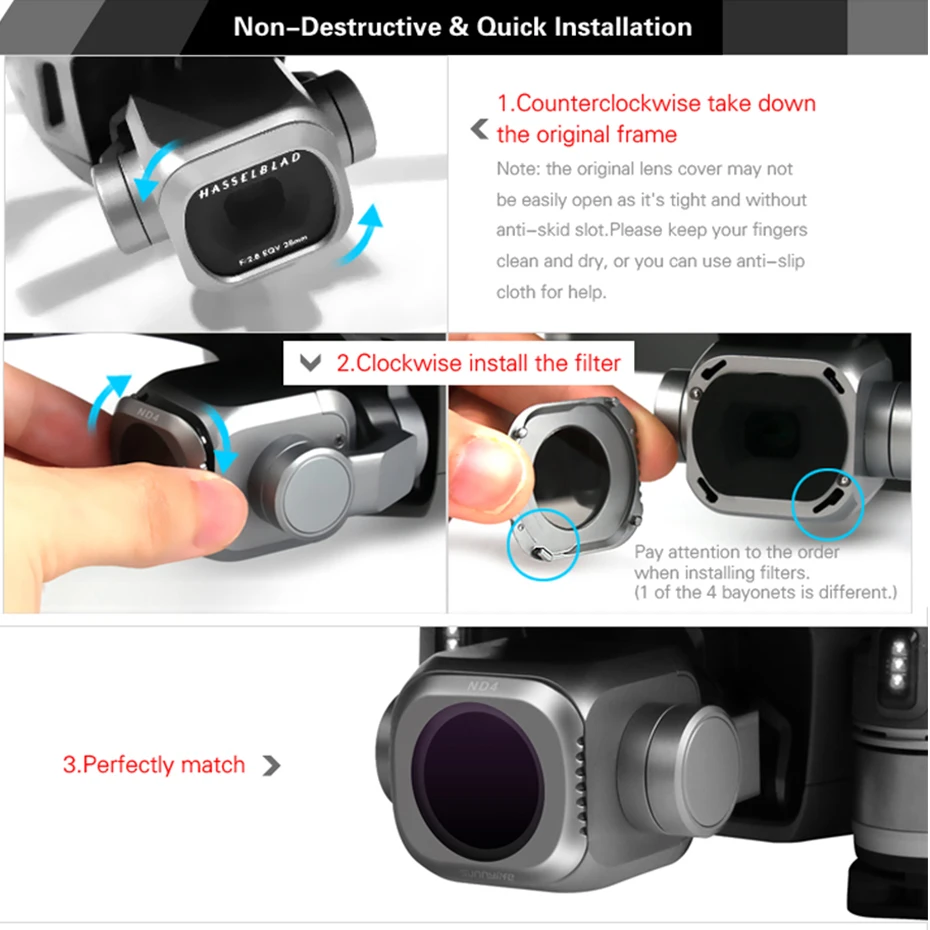 1 шт. аксессуары для DJI Mavic 2 Pro UV MCUV CPL Polar ND4 ND8 ND16|Фильтры| |