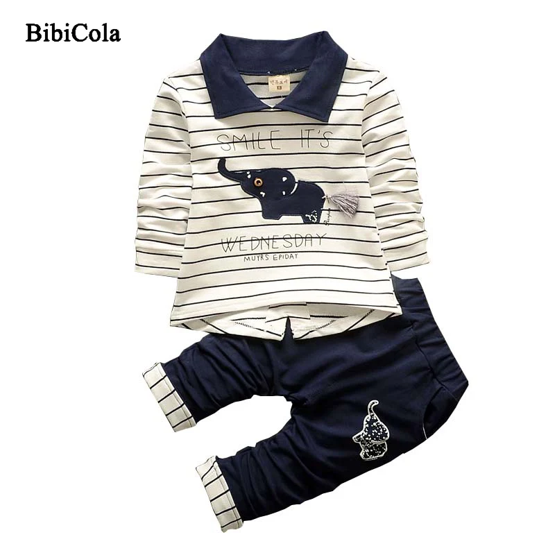 Комплект одежды для мальчиков BibiCola спортивный костюм из двух предметов в полоску