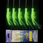 Bimoo 5 шт.компл. светящаяся искусственная рыболовная приманка, рыболовные приманки с 5 крючками, морской маячок для рыбалки, рыболовные приманки, мягкие рыболовные крючки