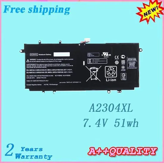 Высококачественный аккумулятор для ноутбука HP A2304XL HSTNN LB5R 71004 Аккумулятор