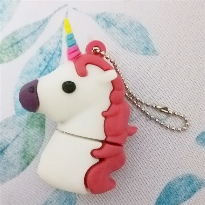 Новый стиль мультяшный флеш накопитель в виде единорога 64 ГБ 32 usb 128 милый с