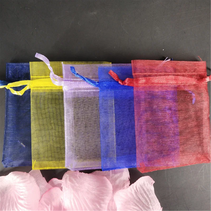 50 шт. сумки из органзы ювелирные украшения для свадебной вечеринки Подарочные