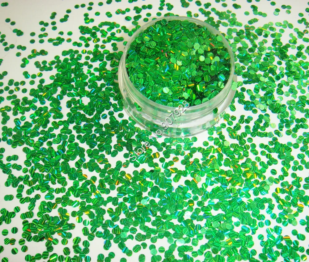 2mm Laser Strip Effect Round Shape nail art Glitter Dark Green design powder for gel polish make up decoration | Красота и здоровье