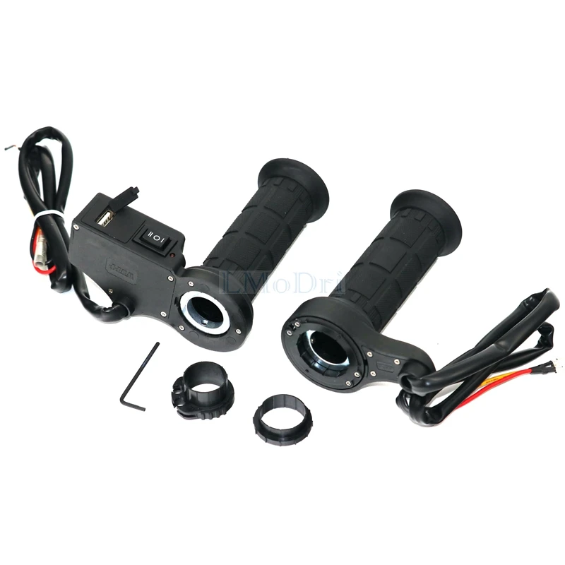 Ручки с подогревом для мотоцикла 7/8 &quotРуль электрический ручной регулируемый USB