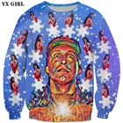 Ух для девочек 2018 новый стиль Рождественский свитер Кларк Грисволд и бассейн для девочек 3d принт мужские и женские солнцезащитные очки Повседневный пуловер с круглым вырезом