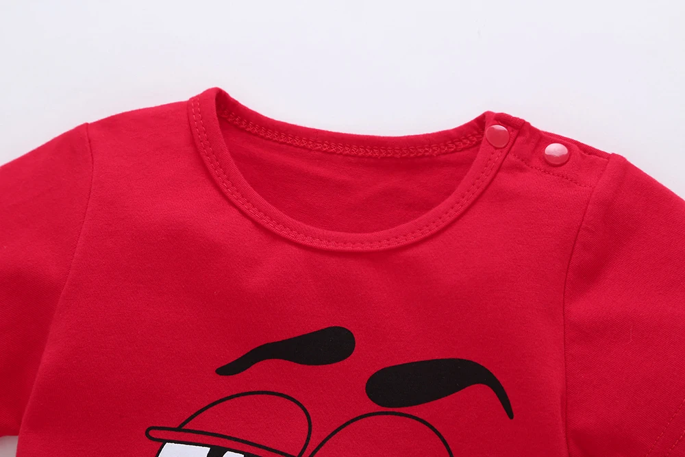 Одежда для маленьких мальчиков и девочек комбинезон с короткими рукавами