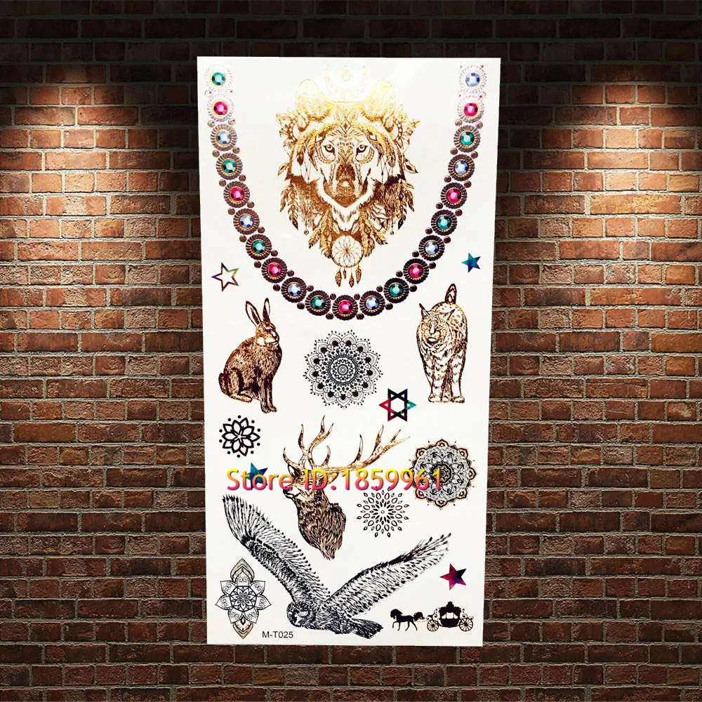 

1 шт. модные ангельские крылья волшебный дизайн флеш металлик Водонепроницаемая Татуировка женский боди-арт назад руки татуировка AGLH-018 зол...