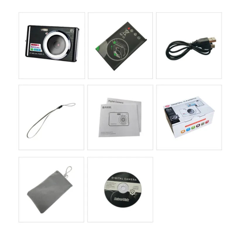 Камера TFT HD экран 21MP CMOS 5.0MP Anti shake 1080P Цифровая видеокамера с 8 кратным цифровым