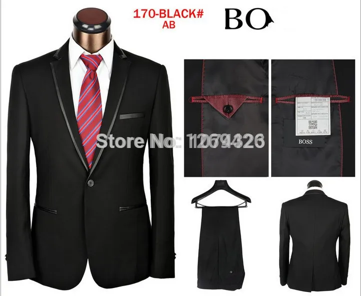 men's suit formal black brown gray blue khaki suits XS-4XL two pieces Hot sale male dress costume set Free shipping | Мужская одежда