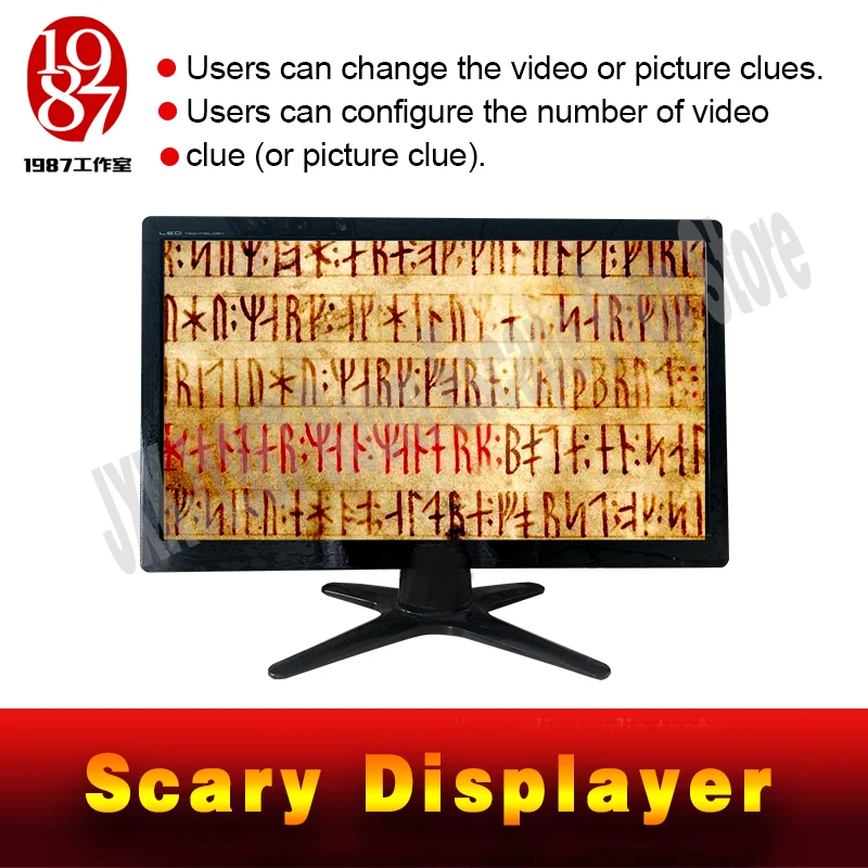 jxkj 1987 Real life escape room props horror displayer to create scary atmosphere show puzzle clue support custom prop | Безопасность и