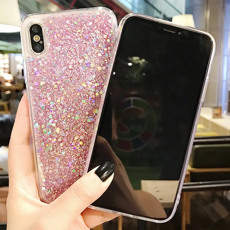 Мягкий чехол с блестками для Samsung Galaxy Note 10 Pro S7 S8 S9 J4 J6 J3 J5 2017 J530 A20E A10S A50S A30S