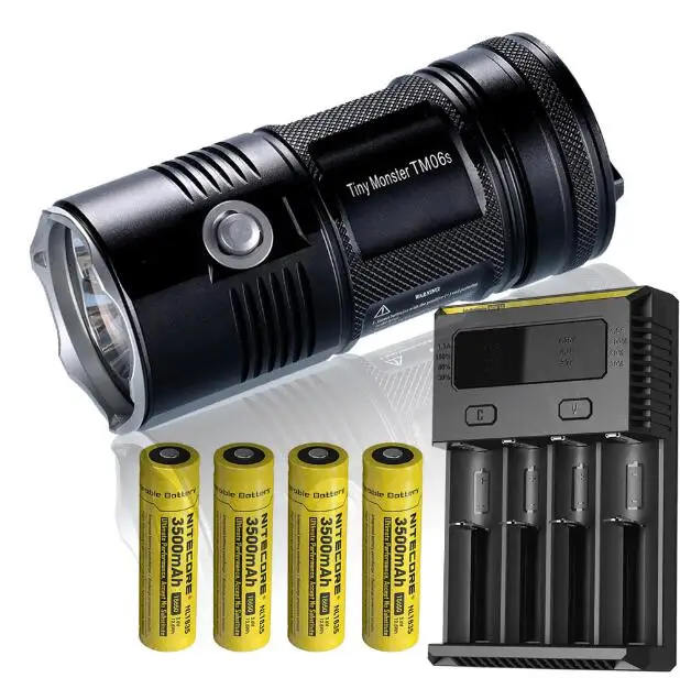 NITECORE TM06S Searchlight Flashlight 4* CREE XM-L2 U3 LEDs max 4000 lumen beam distance 359 meter handheld torch rescue light - Испускаемый цвет: TM06S NL1835 NEW I4