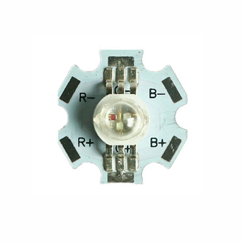 50/100pcs High Power RGB LED COB Chip Red Green Blue With Star PCB DIY Bulb Diodes Lamp 3W Round SMD watts Light Beads | Лампы и