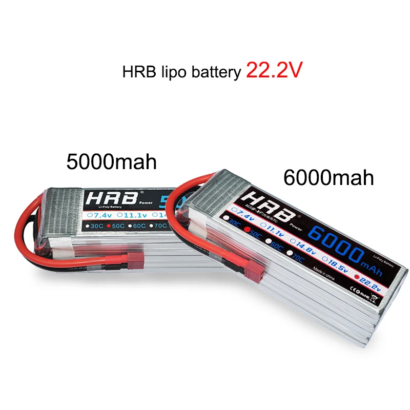 Батарея HRB RC Lipo 1S 2S 3S батарея 3 7 В 4 11 1 14 8 в 18 5 1500 мАч 2200 3300 4200 5000 5200 6000 10000 | Игрушки и