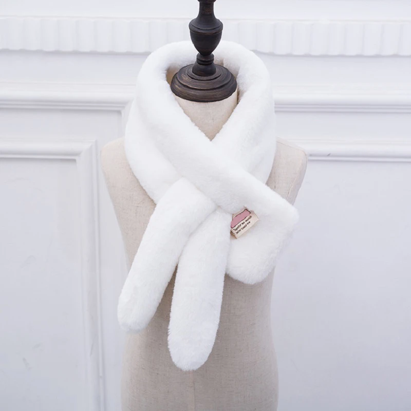 JKP 2018 autumn winter children imitation rex rabbit fur scarf girl boy warm decoration cute neck FPC-86 | Детская одежда и обувь
