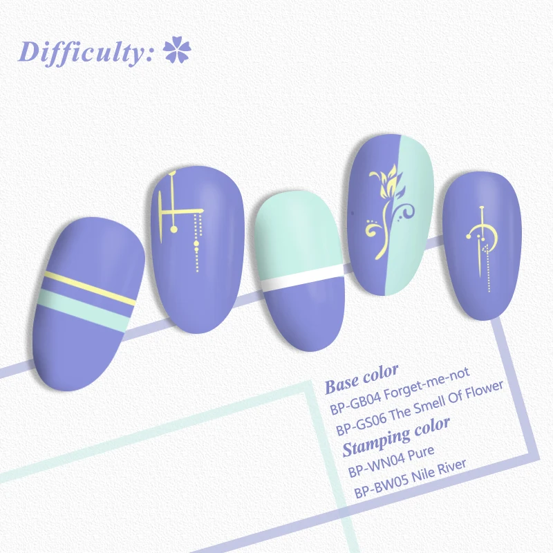 Прямоугольные пластины для стемпинга ногтей серии &quotBORN милые украшения&quot