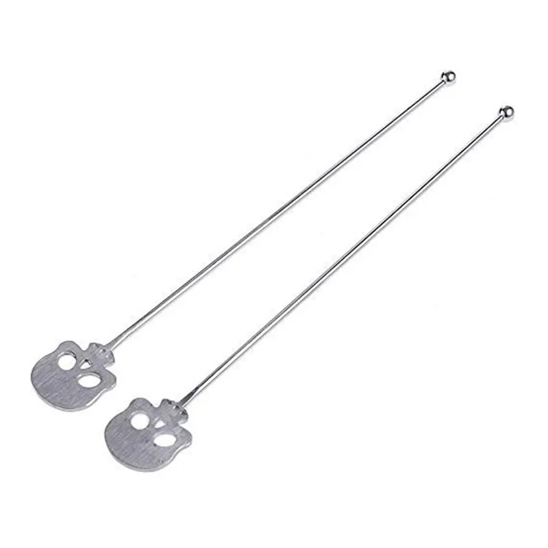 Многоразовые стальные высокие палочки с черепом смесительные мешалки для