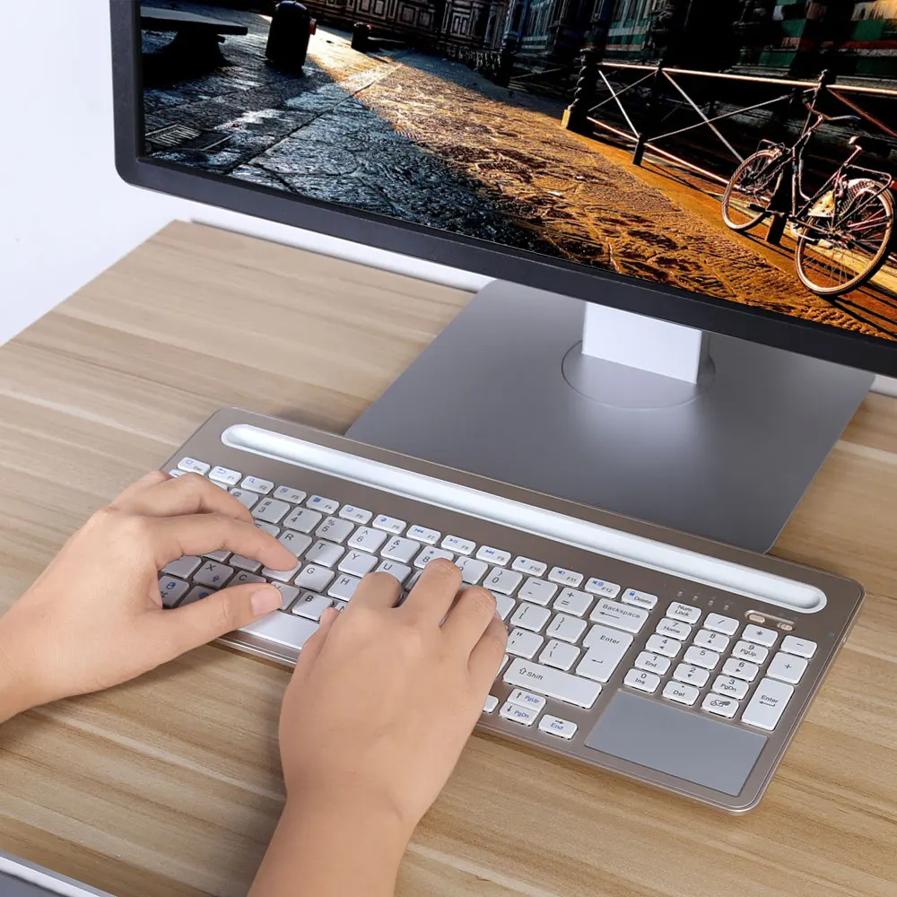 IPazzPort 85BT Беспроводной клавиатура BT3.0 планшет держатель ультра-тонкий Дизайн 96