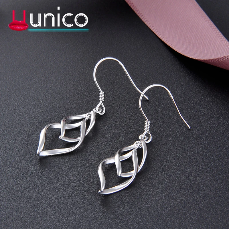 

UUNICO 2018 women S925 sterling silver earrings female long tassel women's brincos oorbellen kolczyki earrings retro jewelry