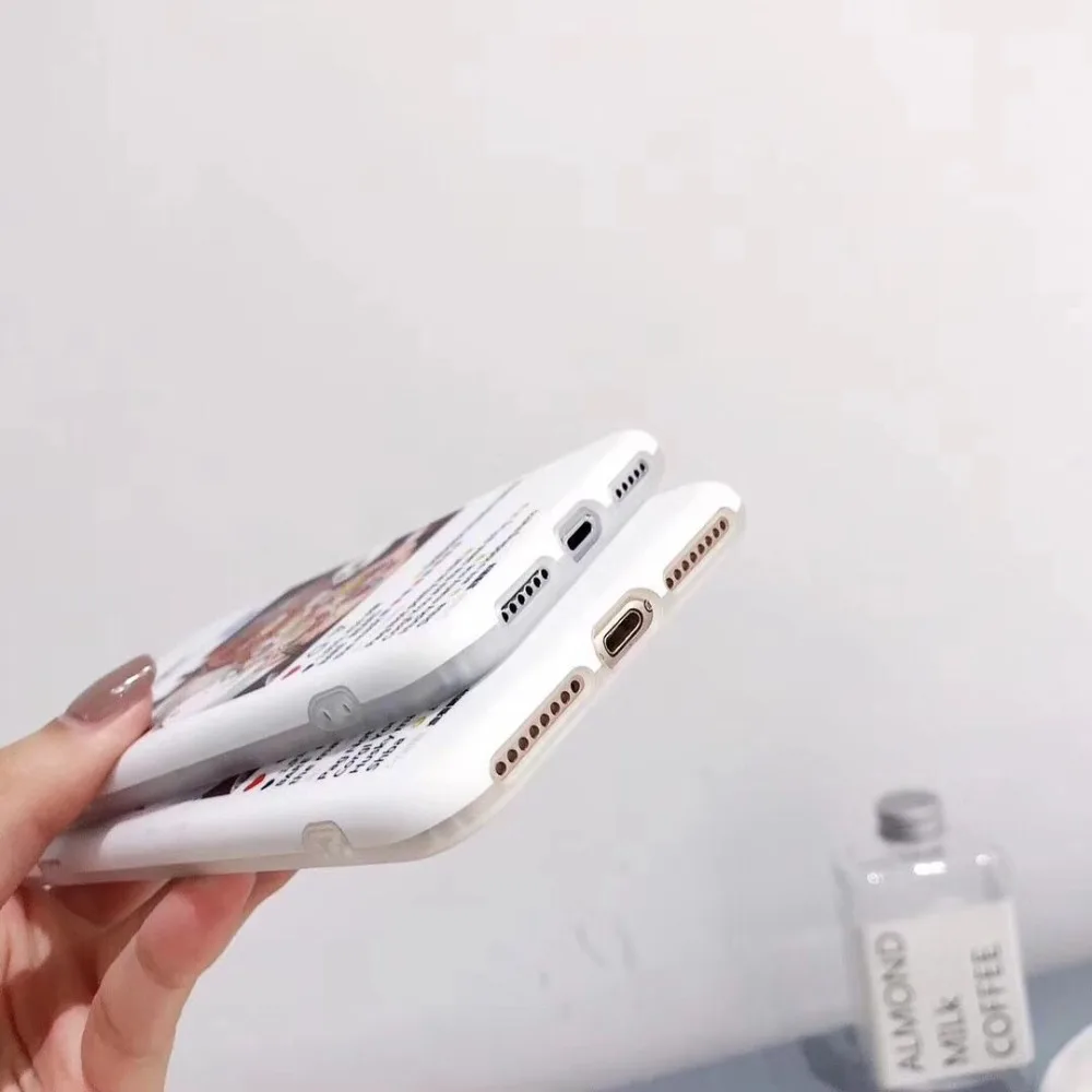 ORYKSZ блеск Чехол Для Телефона iPhone 7 8 плюс Носки с рисунком медведя из мультика узор