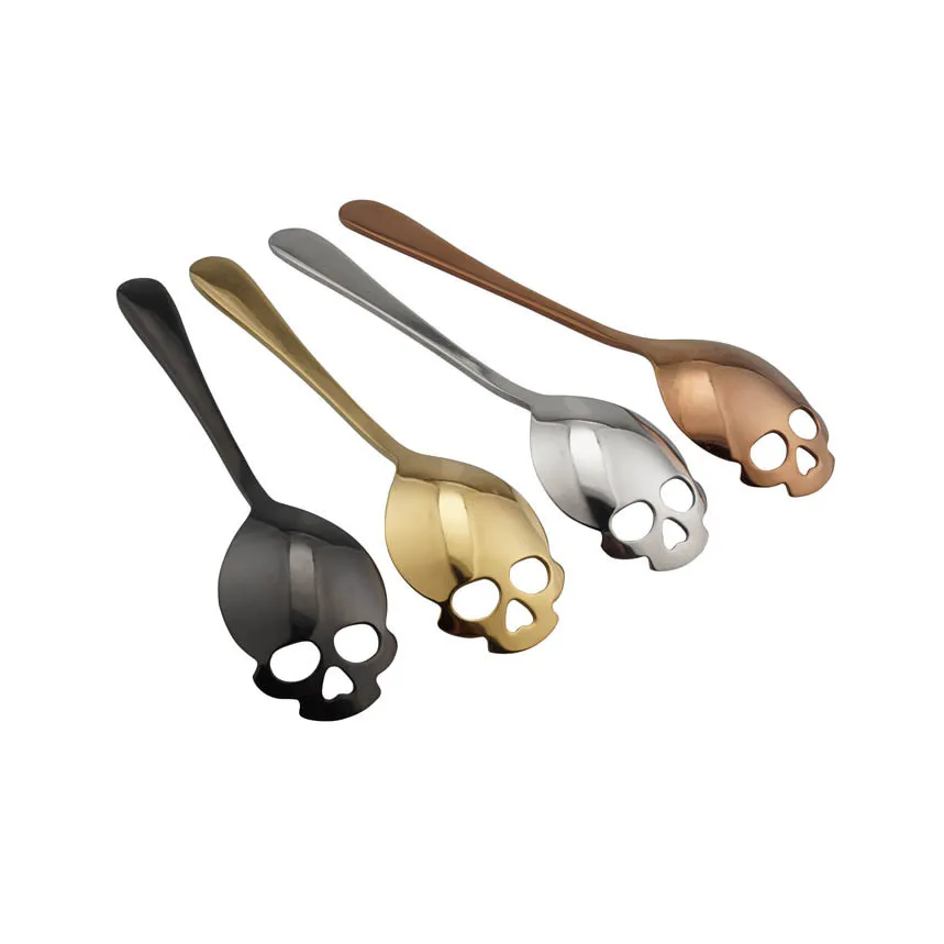 

Creative 304 Stainless Steel Skull Coffee Spoon Dessert Tea Sugar Scoop For Home Kitchen Bar Coffee Shop Party Accessories Gift