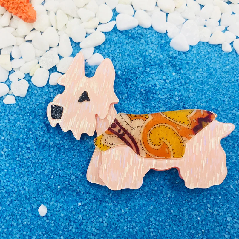 SexeMara мультфильм собака Акриловые Броши для женщин Смола ацетатное волокно корги