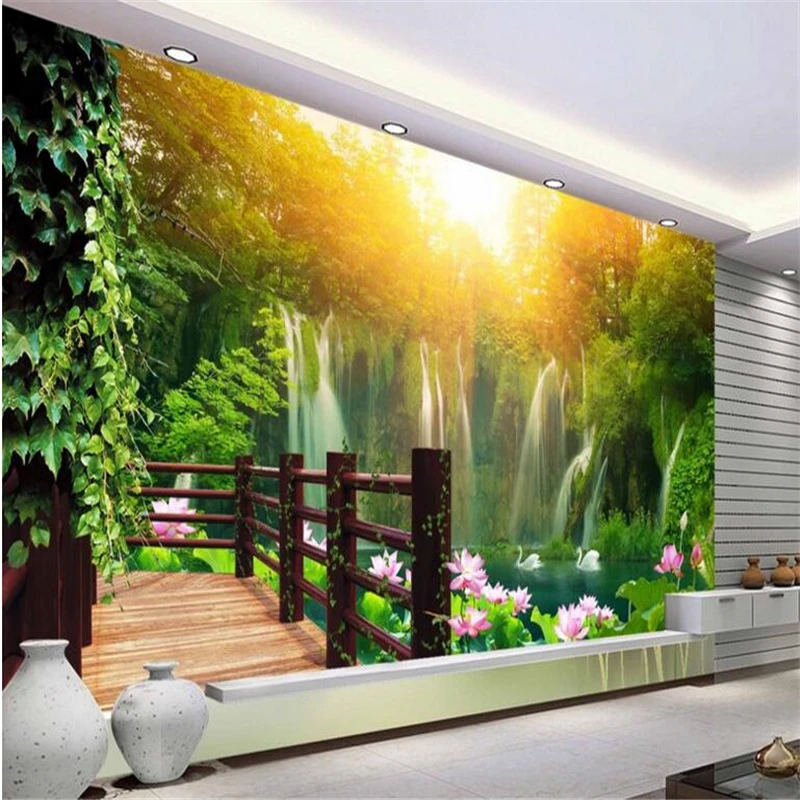 

beibehang Large custom wallpapers HD landscape murals living room bedroom TV backdrop papel de parede 3d paisagem