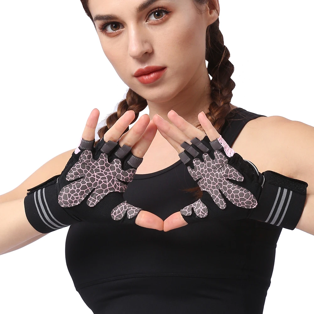 Полупальцевые перчатки для тренажерного зала фитнес-перчатки с оберткой на