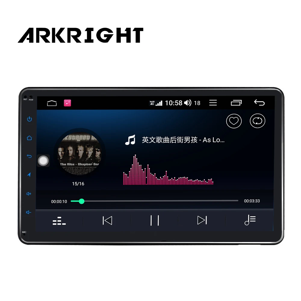 Автомобильный мультимедийный плеер 1DIN Android 10 1 4 + 64 ГБ с поддержкой