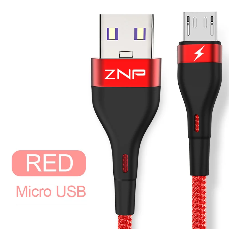 ZNP 3A кабель Micro USB для быстрой зарядки samsung S7 Xiaomi Redmi Note 5 Pro 4 Microusb зарядное устройство Шнур планшет Android, телефон Micro - Цвет: Red