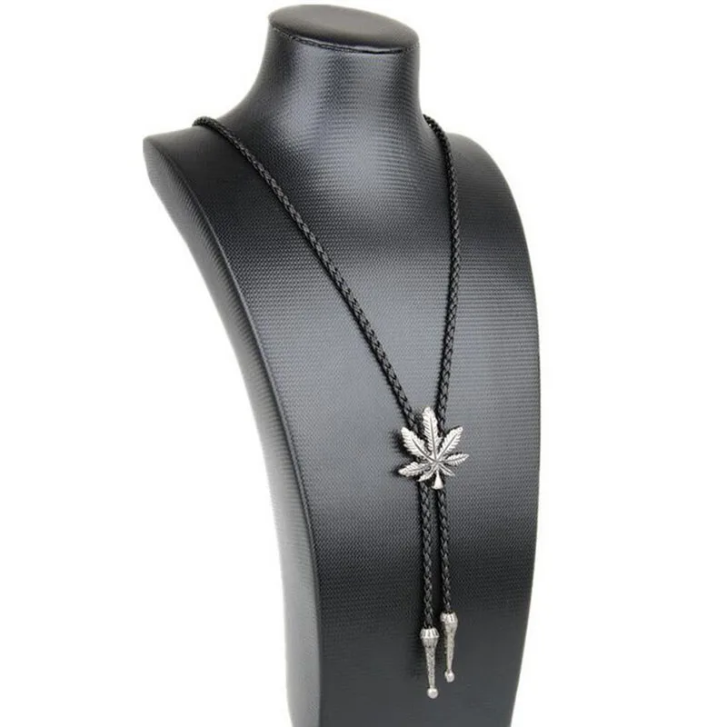 JINSE New American Neck Vintage Knitte Western Cowboy Bolo Tie Hollow Bola Shoestring Necktie Men Leather Necklace Fashion | Украшения и