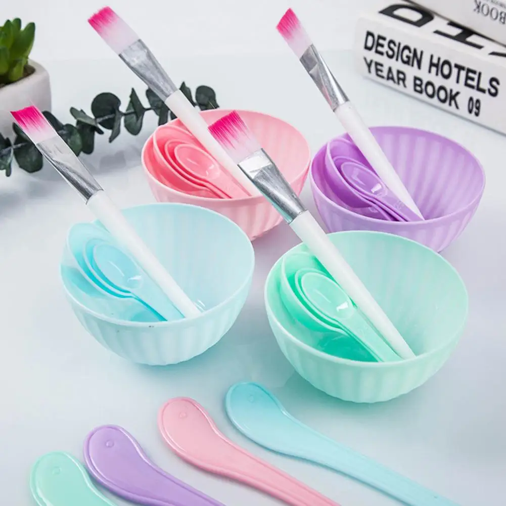 HobbyLane 4 шт пластиковая щетка и чашка для смешивания масок костюмов миска ложка
