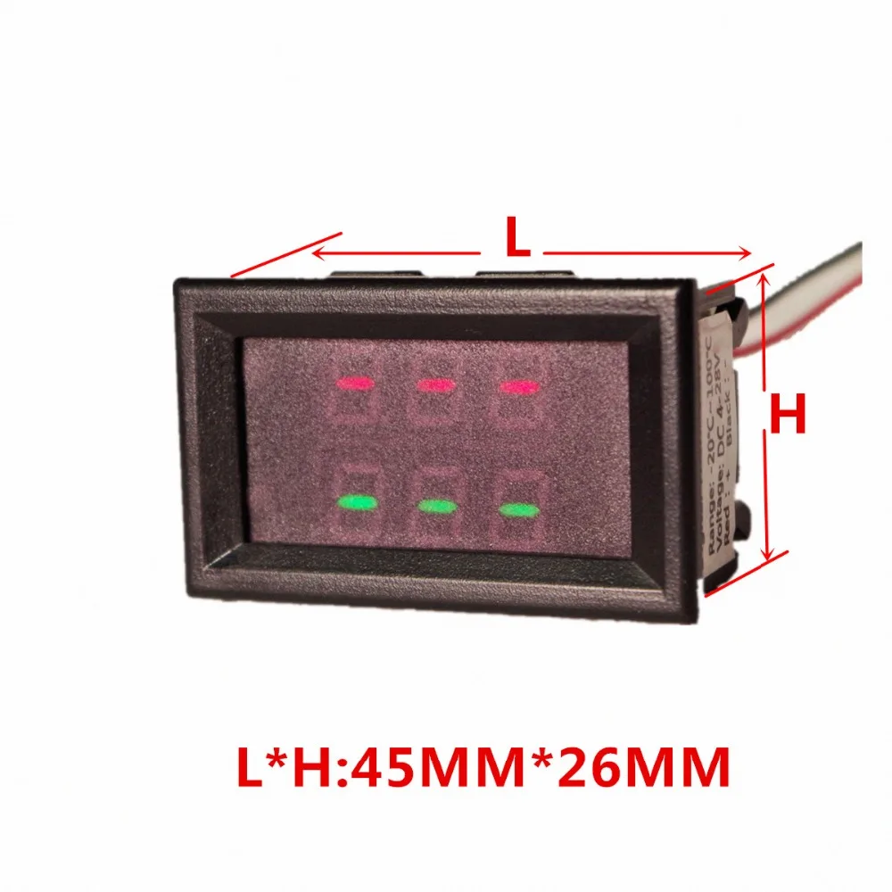 

100pcs/lot Red+Blue Dual Digital IC Tester LED Display Meter Thermometer Temperature Sensor NTC Waterproof Metal Logic Probe