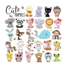 Термонаклейки для одежды, виниловые, с аппликацией животных