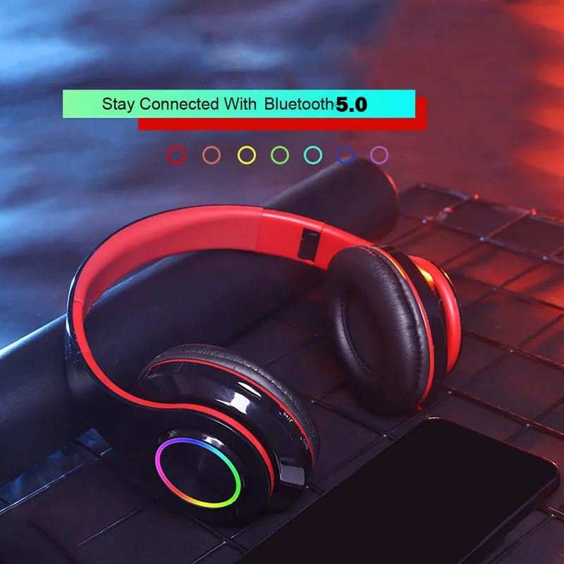 Беспроводные наушники Bluetooth гарнитура складные наушники регулируемые наушники с микрофоном для ПК мобильного телефона Mp3