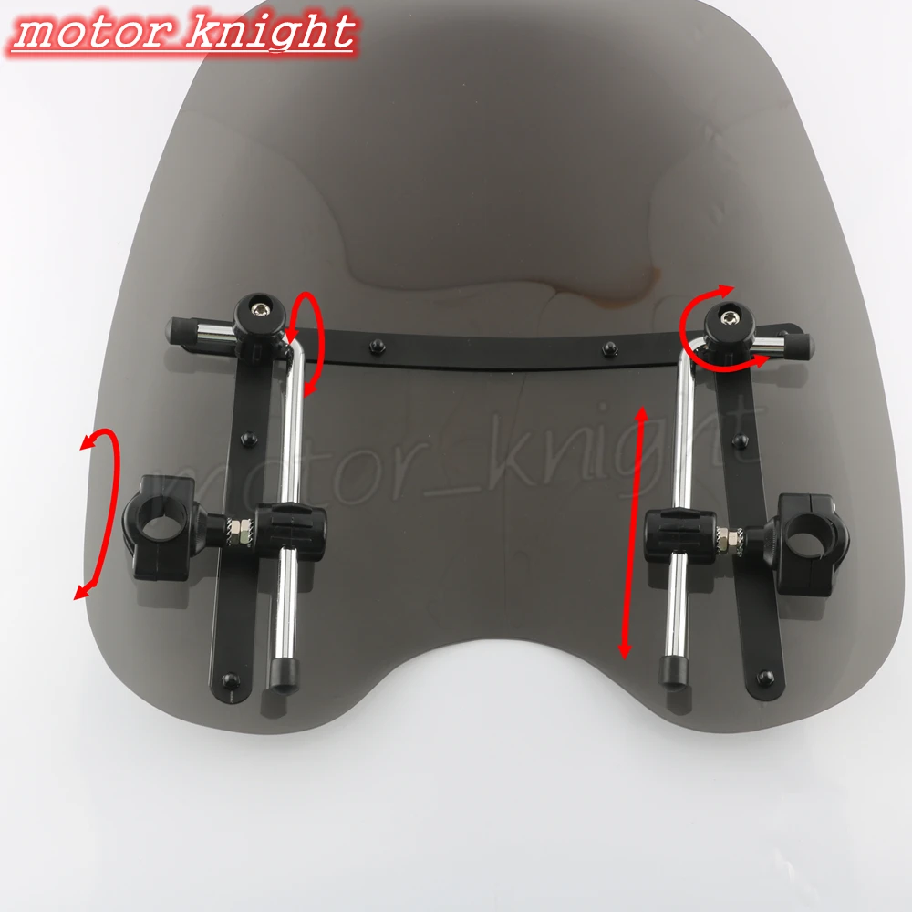 Универсальный мотоцикл на лобовое стекло 7/8 дюйма и 1 дюйм для Harley Davidson Honda Suzuki Yamaha